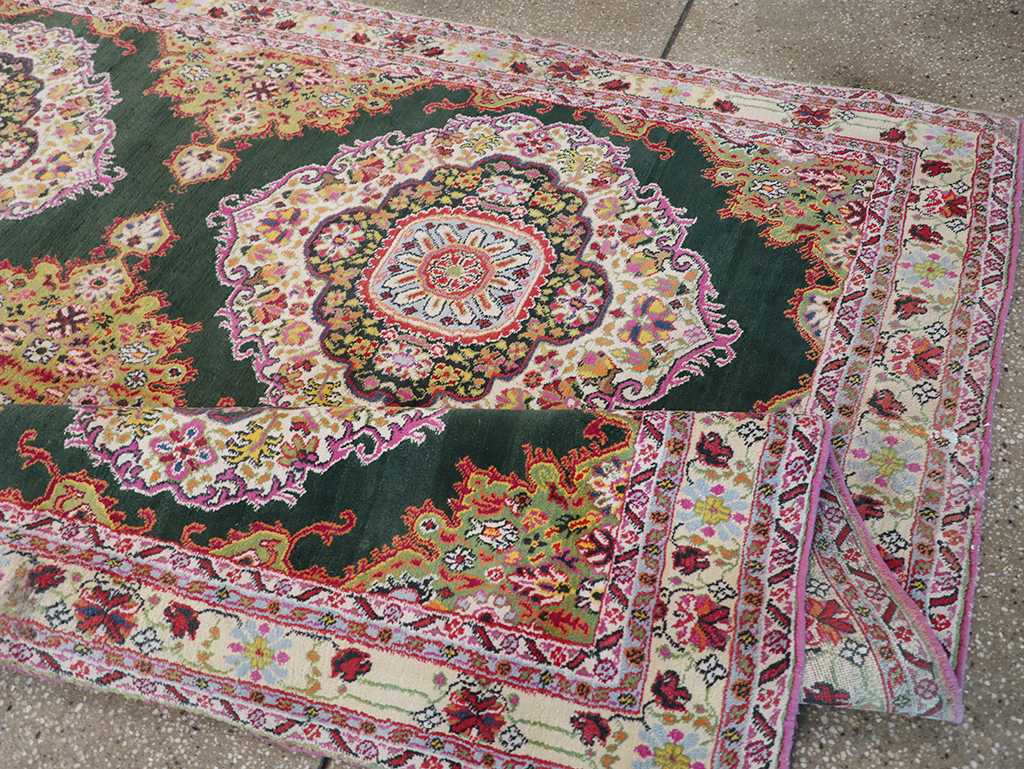 Vintage Indian Cotton Agra Long and Narrow Gallery Carpet, No.32645 - Gss