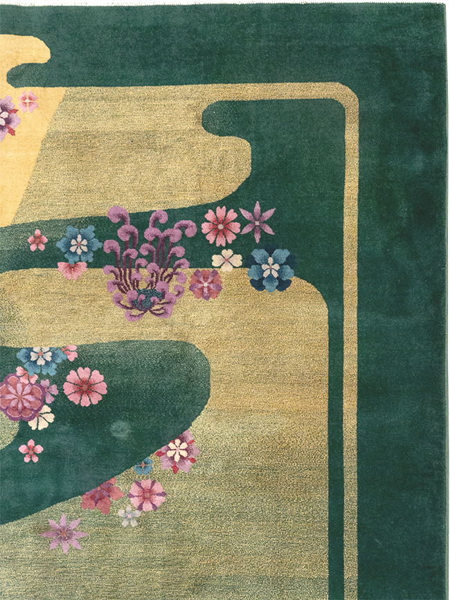 Antique Chinese Art Deco Room Size Carpet, No.32647 - Gss