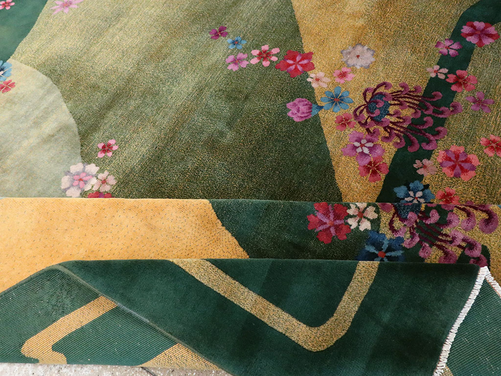 Antique Chinese Art Deco Room Size Carpet, No.32647 - Gss