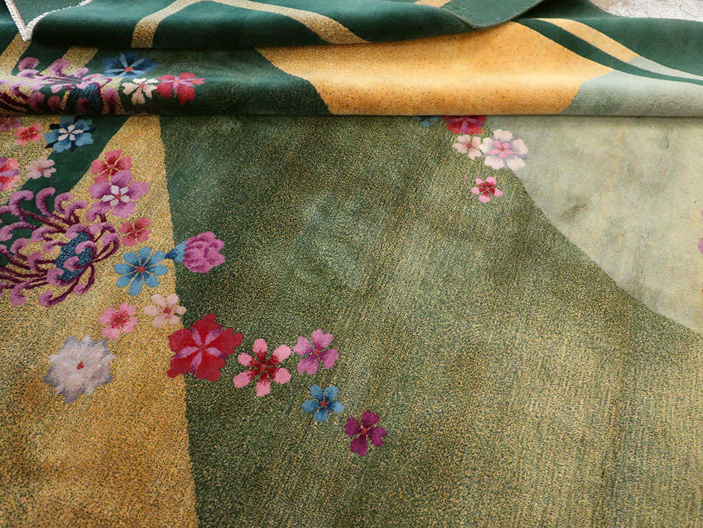 Antique Chinese Art Deco Room Size Carpet, No.32647 - Gss