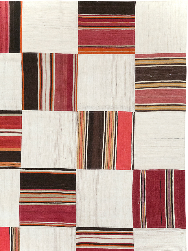 Vintage Inspired Modern Patchwork Kilim, No.32651 - Gss