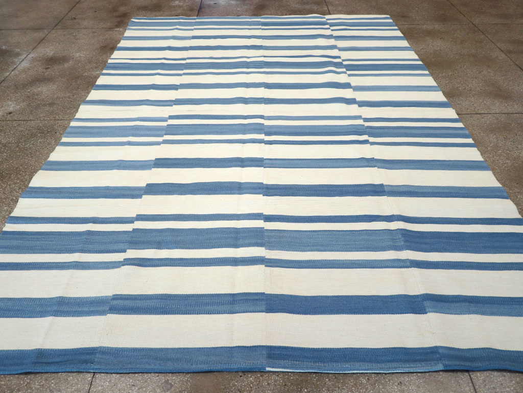 Modern Turkish Flatweave Room Size Carpet, No.32652 - Gss