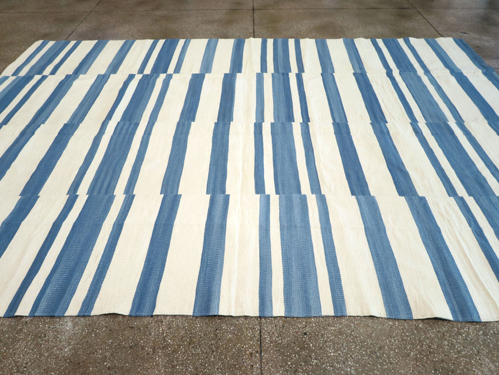 Modern Turkish Flatweave Room Size Carpet, No.32652 - Gss