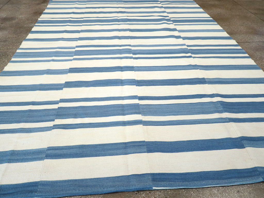 Modern Turkish Flatweave Room Size Carpet, No.32652 - Gss