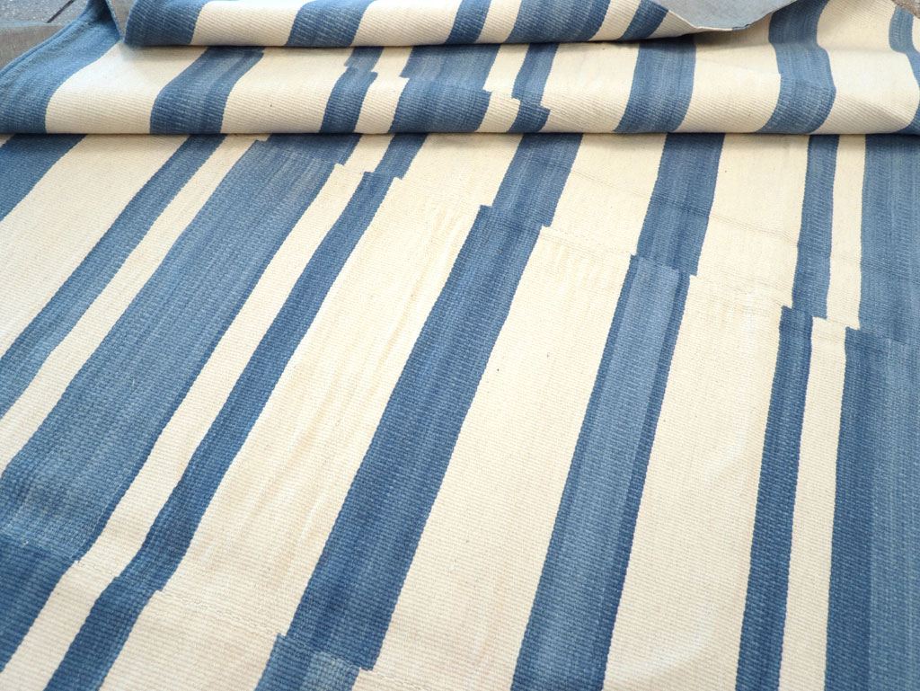 Modern Turkish Flatweave Room Size Carpet, No.32652 - Gss