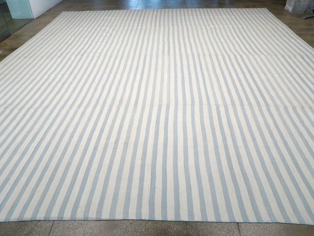 Modern Turkish Flatweave Oversized Square Carpet, No.32653 - Gss