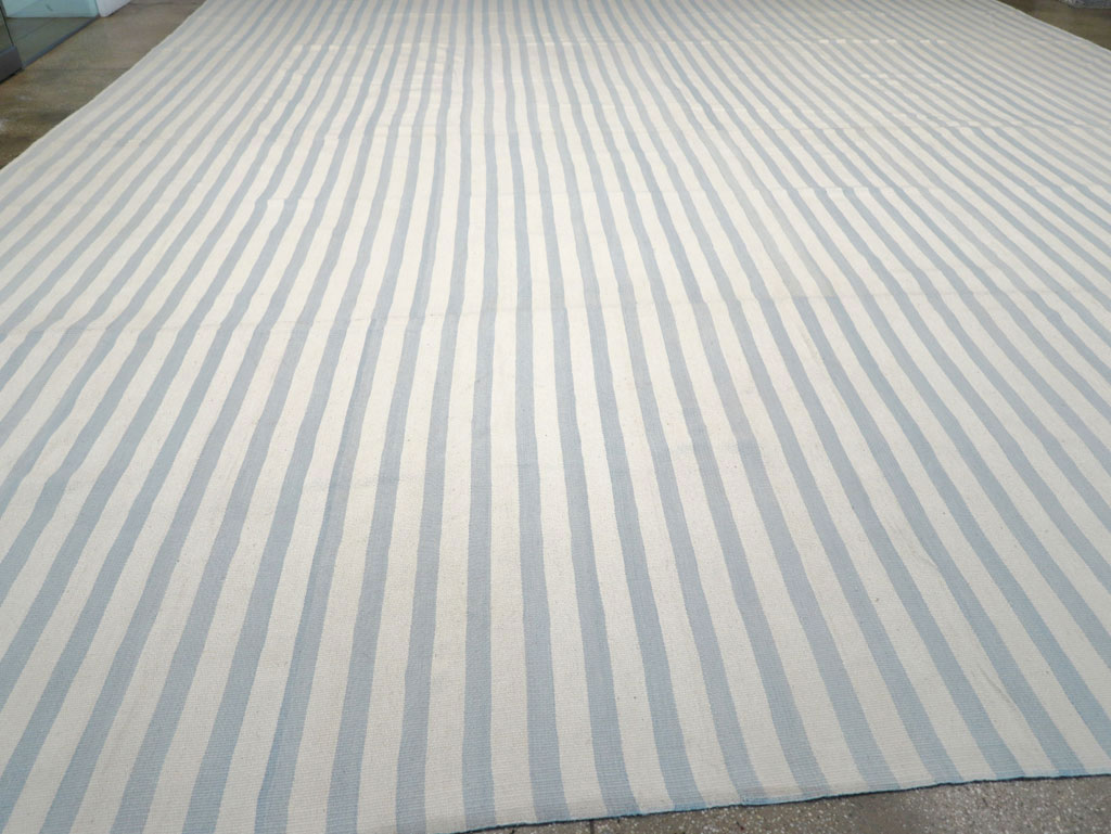 Modern Turkish Flatweave Oversized Square Carpet, No.32653 - Gss