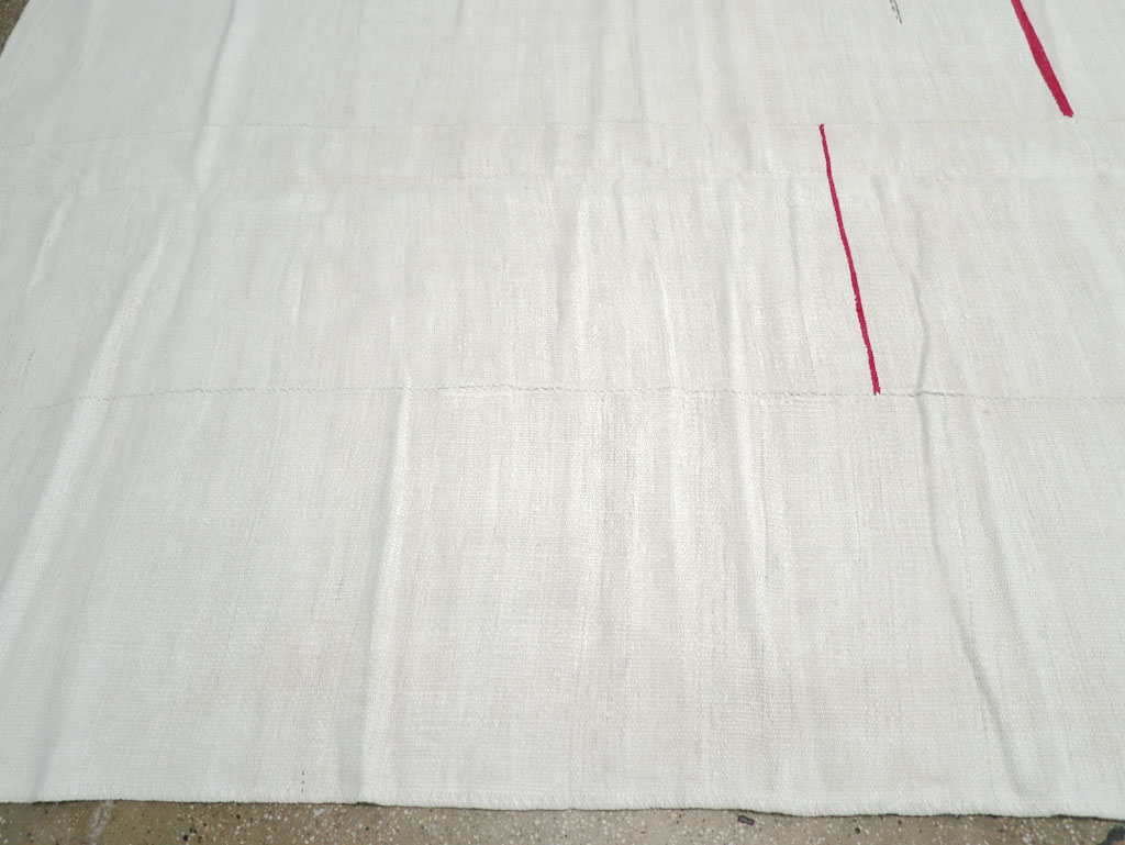 Vintage Turkish Flatweave Kilim Large Carpet, No.32659 - Gss