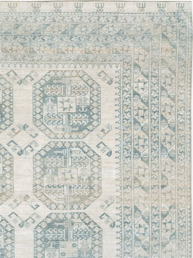 Vintage Central Asian Turkoman Room Size Carpet, No.32661 - Gss