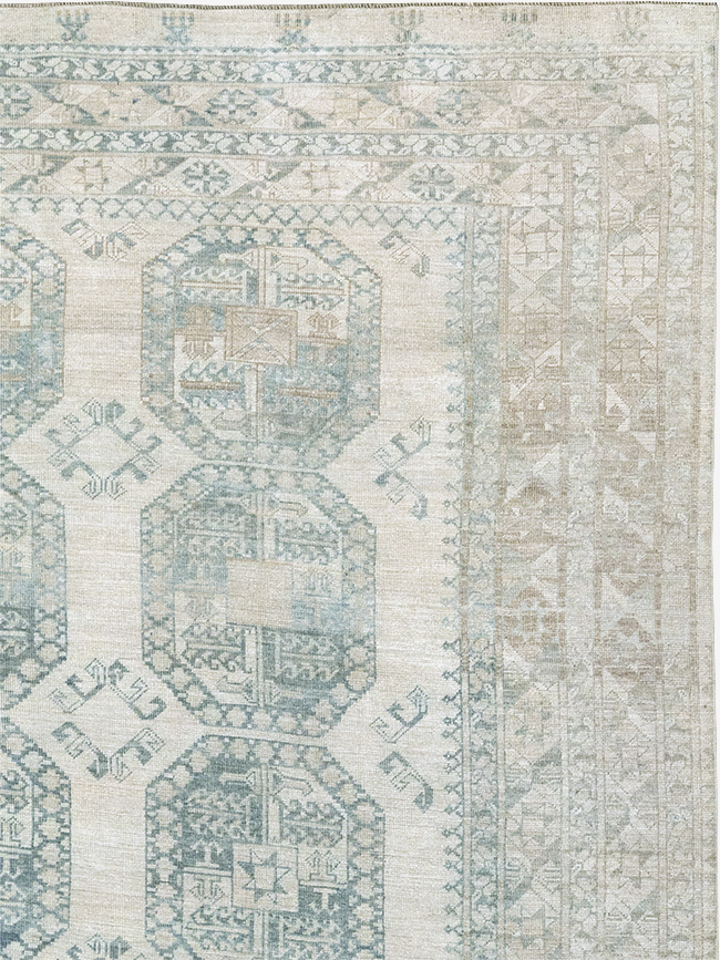 Vintage Central Asian Turkoman Room Size Carpet, No.32661 - Gss