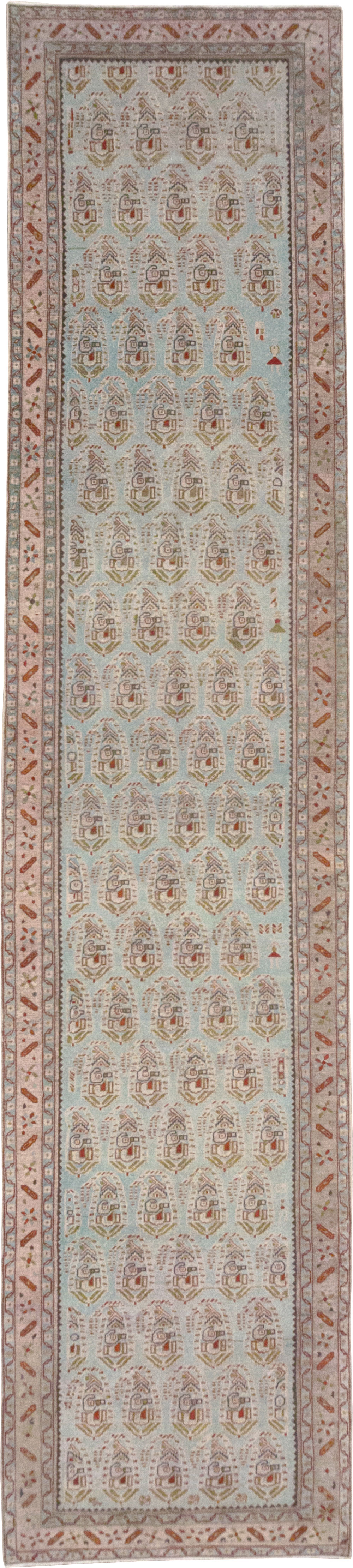 Vintage Persian Malayer Long Runner, No.32679 - Gss