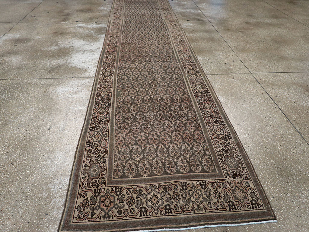 Antique Persian Malayer Long Runner, No.32682 - Gss