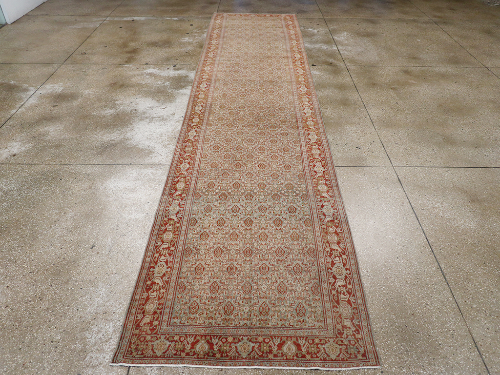 Antique Persian Malayer Long Runner, No.32704 - Gss