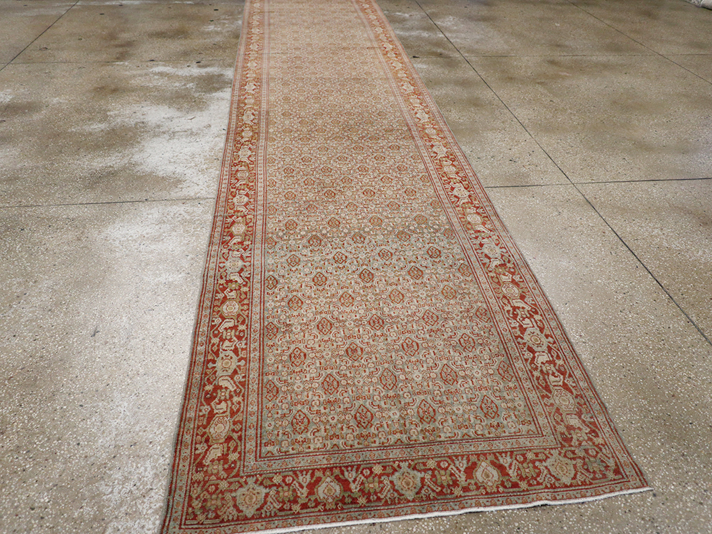 Antique Persian Malayer Long Runner, No.32704 - Gss