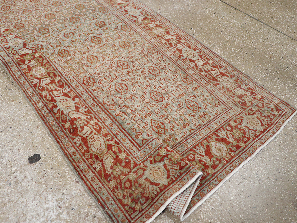 Antique Persian Malayer Long Runner, No.32704 - Gss