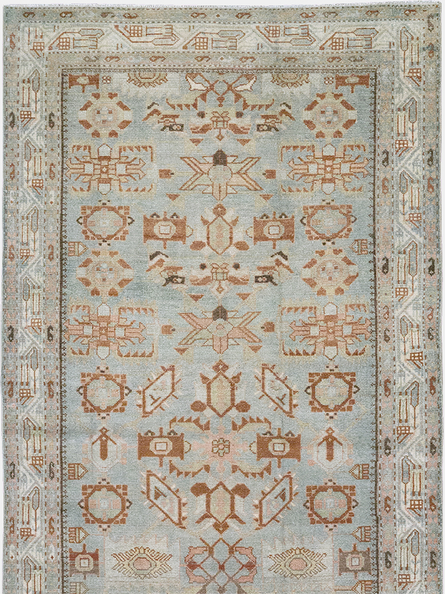 Vintage Persian Malayer Wide Gallery Runner, No.32707 - Gss