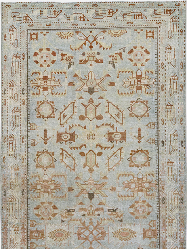 Vintage Persian Malayer Wide Gallery Runner, No.32707 - Gss