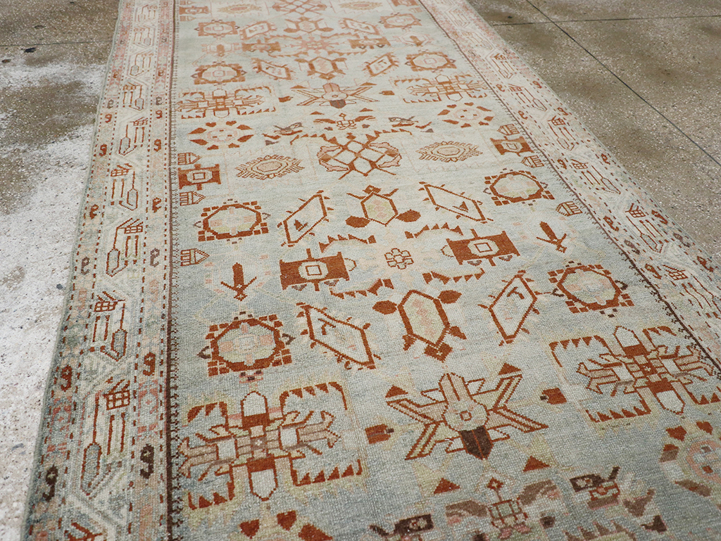 Vintage Persian Malayer Wide Gallery Runner, No.32707 - Gss