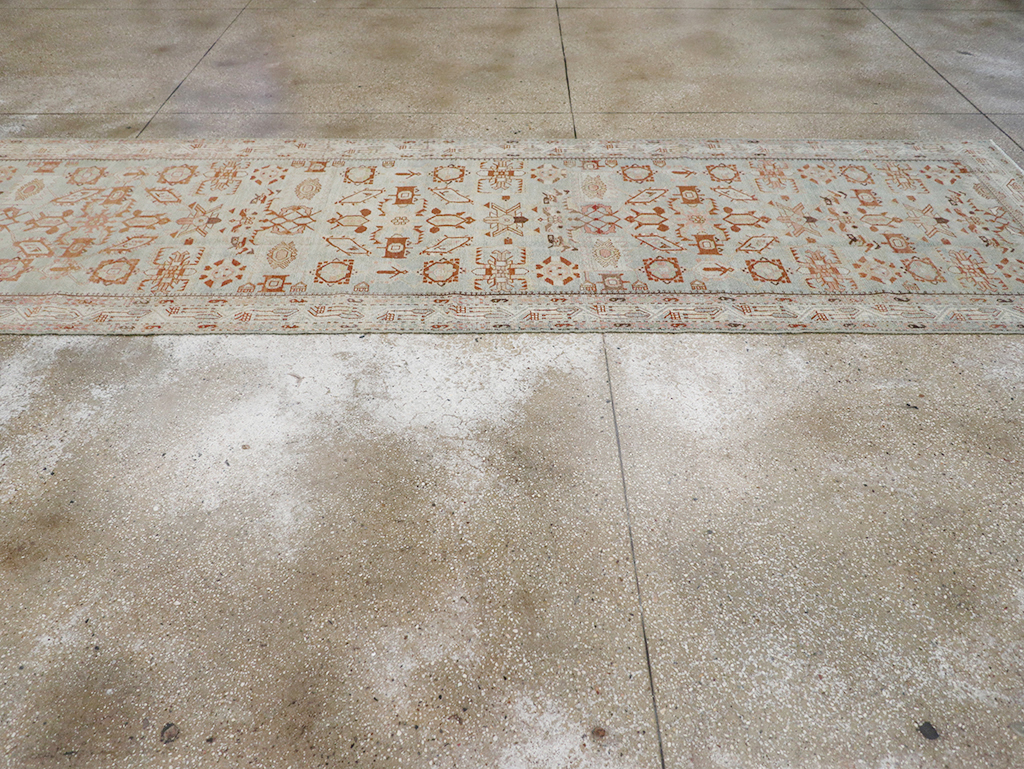 Vintage Persian Malayer Wide Gallery Runner, No.32707 - Gss