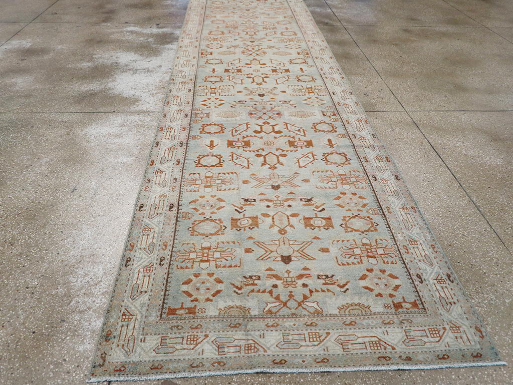 Vintage Persian Malayer Wide Gallery Runner, No.32707 - Gss