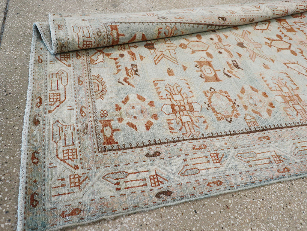 Vintage Persian Malayer Wide Gallery Runner, No.32707 - Gss