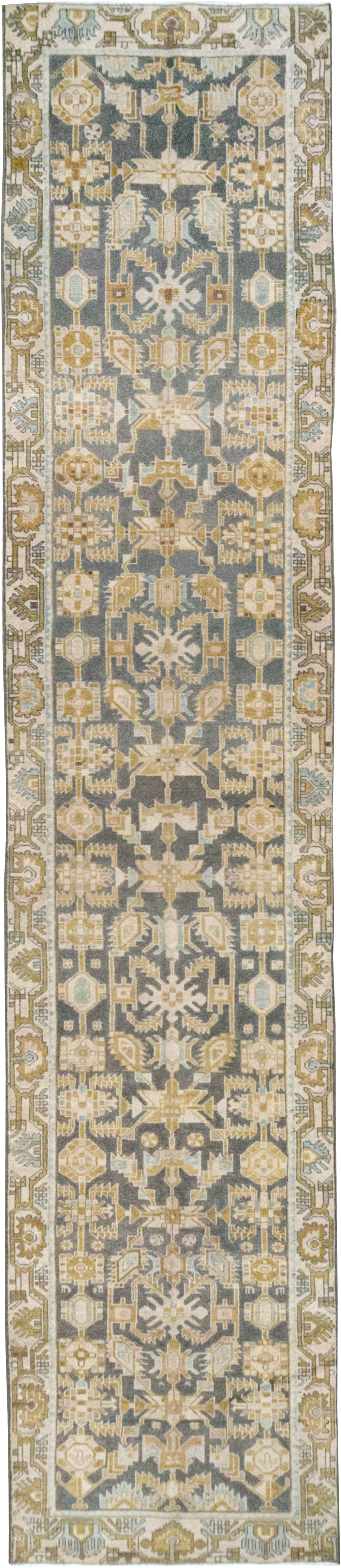 Vintage Persian Malayer Long Runner, No.32725 - Gss