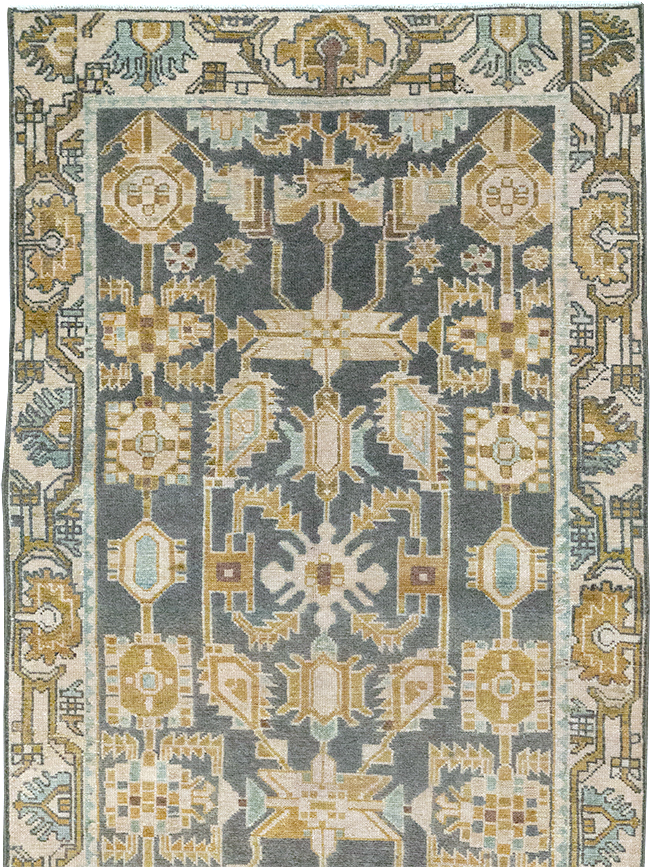 Vintage Persian Malayer Long Runner, No.32725 - Gss
