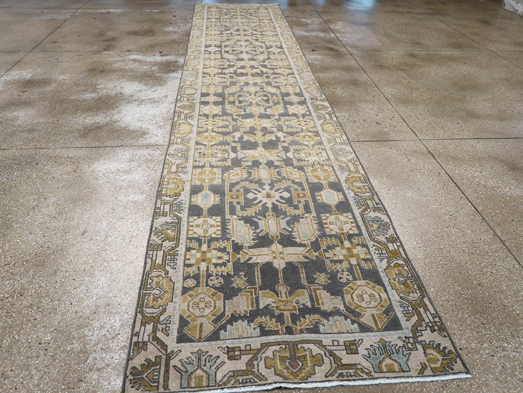 Vintage Persian Malayer Long Runner, No.32725 - Gss