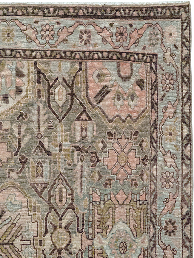 Vintage Persian Malayer Accent Rug, No.32733 - Gss