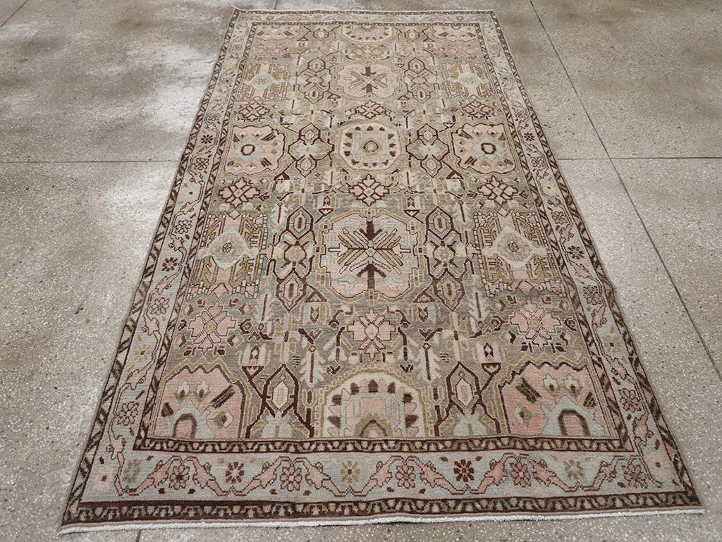 Vintage Persian Malayer Accent Rug, No.32733 - Gss