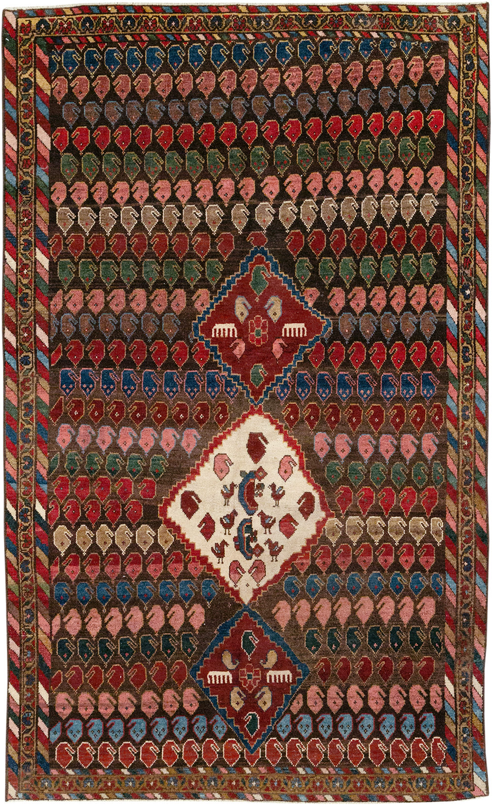 Vintage Persian Malayer Accent Rug, No.32749 - Gss