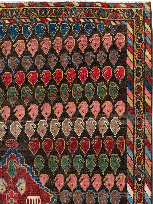 Vintage Persian Malayer Accent Rug, No.32749 - Gss