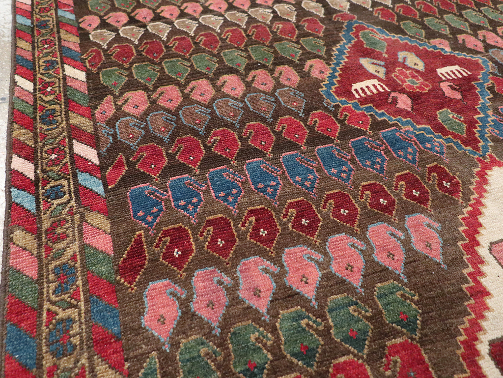 Vintage Persian Malayer Accent Rug, No.32749 - Gss