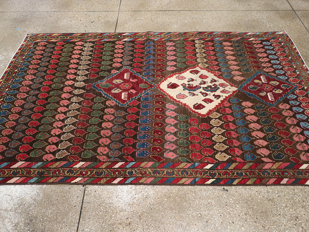 Vintage Persian Malayer Accent Rug, No.32749 - Gss
