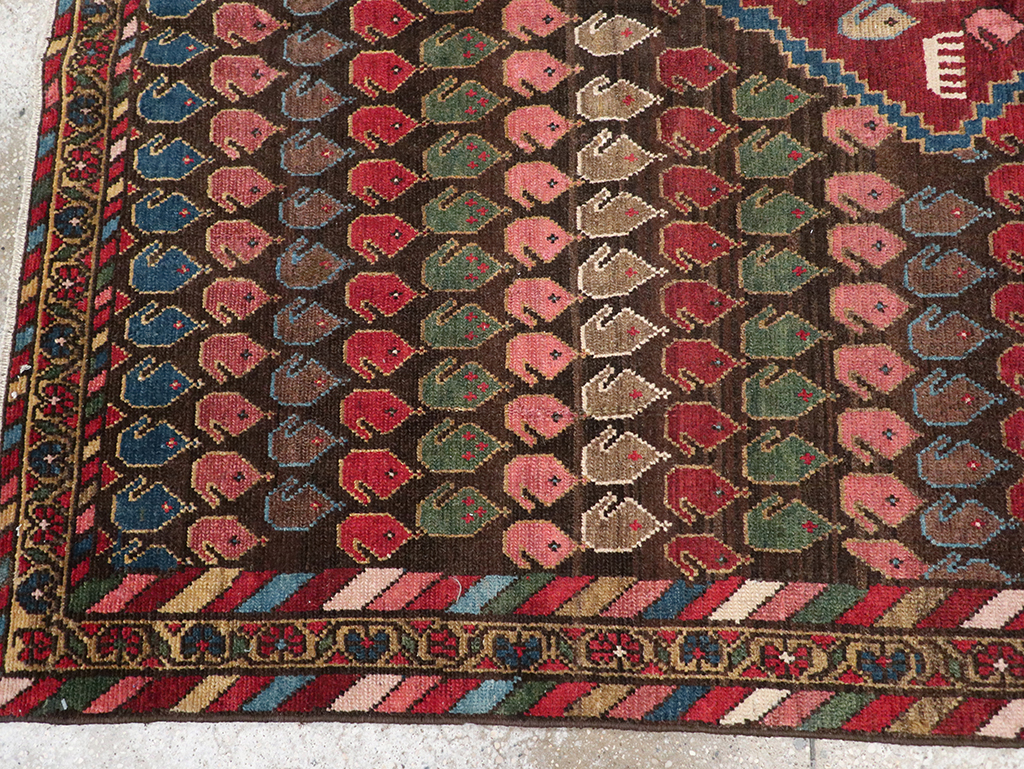 Vintage Persian Malayer Accent Rug, No.32749 - Gss