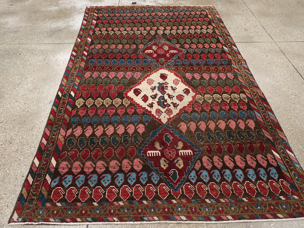 Vintage Persian Malayer Accent Rug, No.32749 - Gss