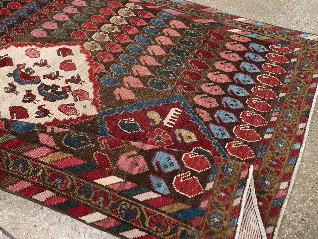 Vintage Persian Malayer Accent Rug, No.32749 - Gss