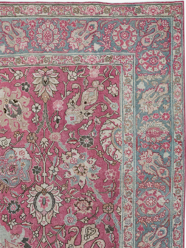 Antique Persian Tabriz Accent Carpet, No.32760 - Gss
