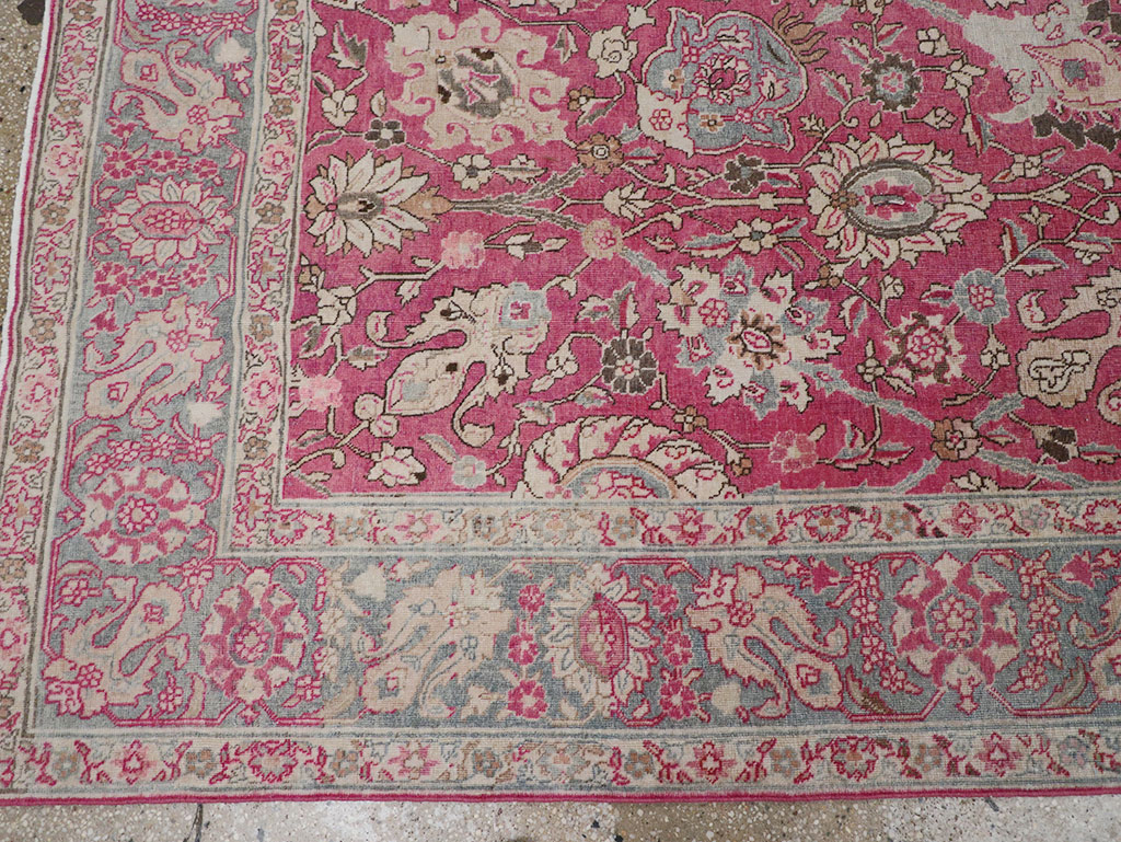 Antique Persian Tabriz Accent Carpet, No.32760 - Gss