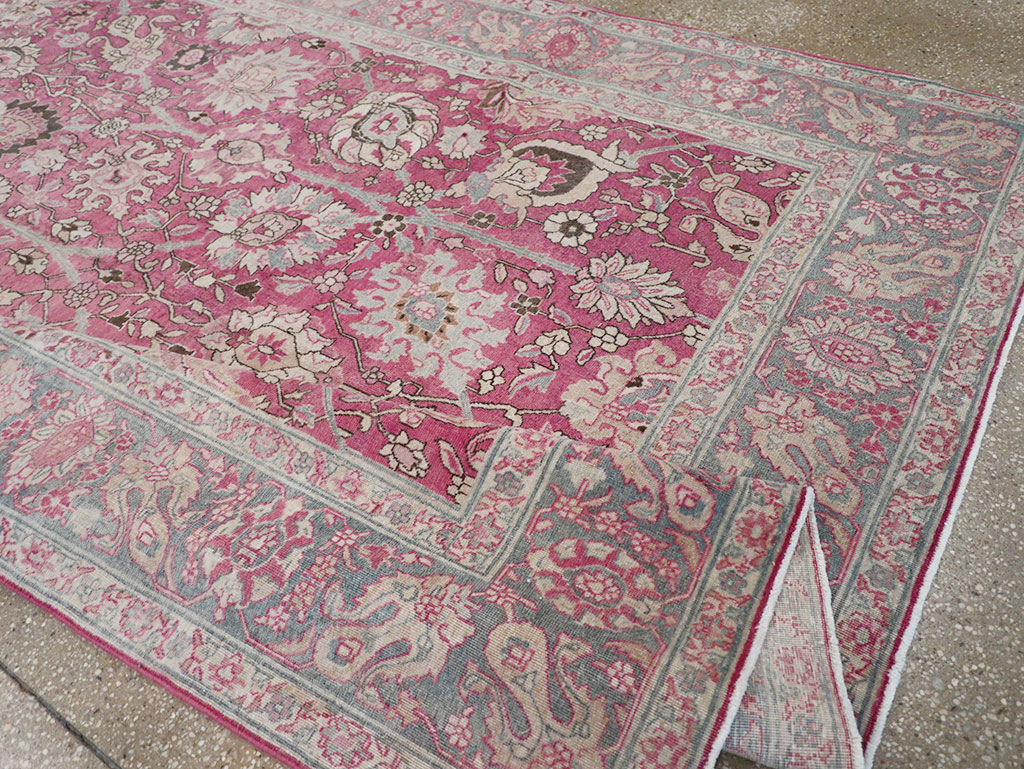 Antique Persian Tabriz Accent Carpet, No.32760 - Gss