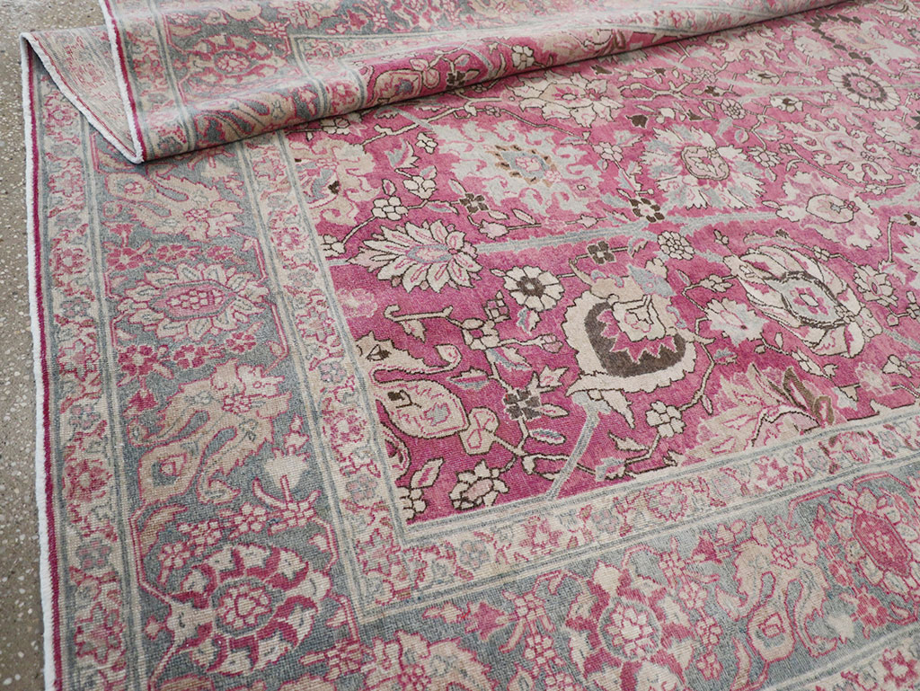 Antique Persian Tabriz Accent Carpet, No.32760 - Gss