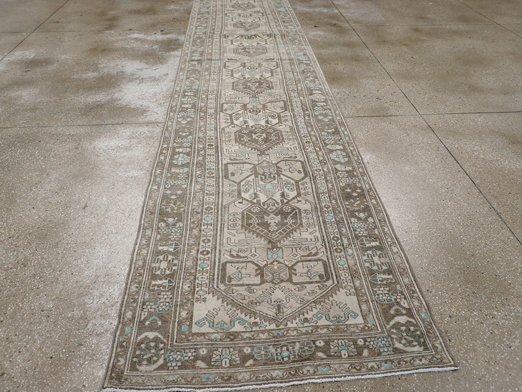Vintage Persian Malayer Long Runner, No.32776 - Gss
