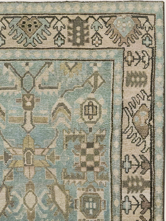 Vintage Persian Malayer Throw Rug, No.32789 - Gss