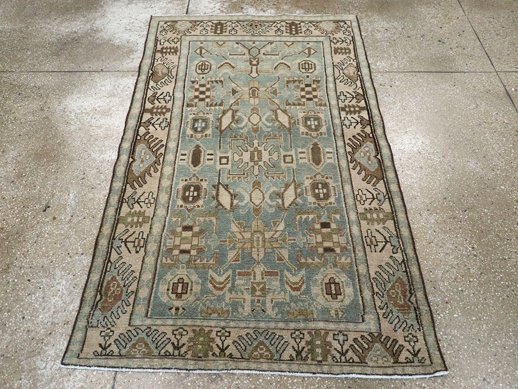 Vintage Persian Malayer Throw Rug, No.32789 - Gss