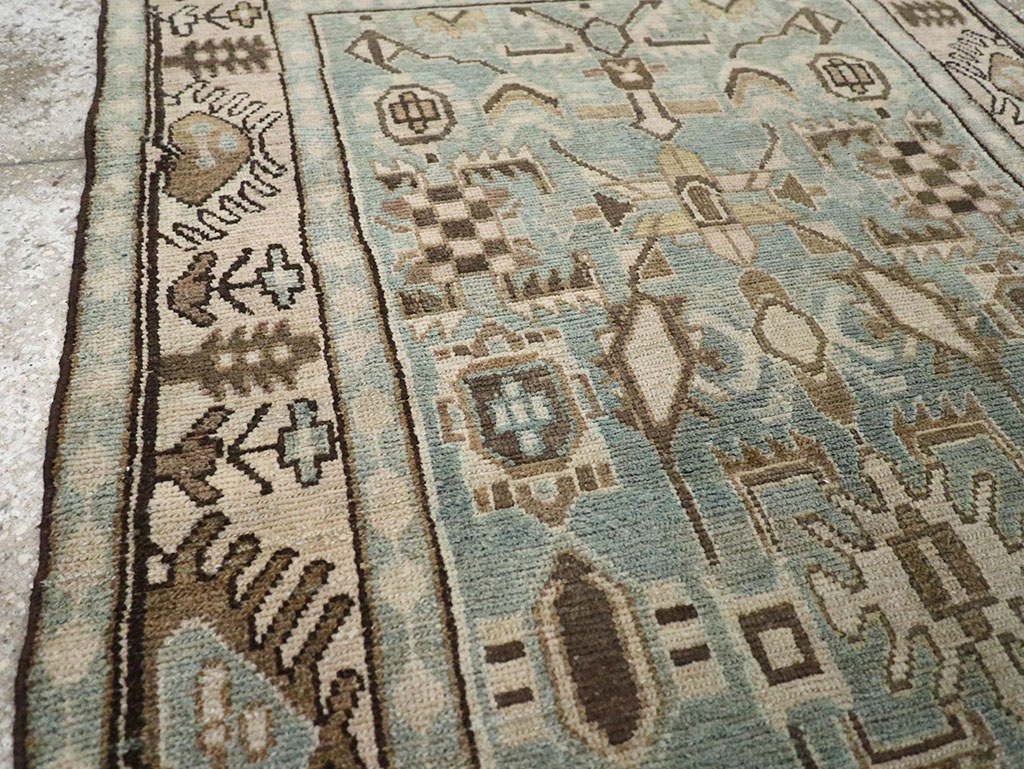 Vintage Persian Malayer Throw Rug, No.32789 - Gss