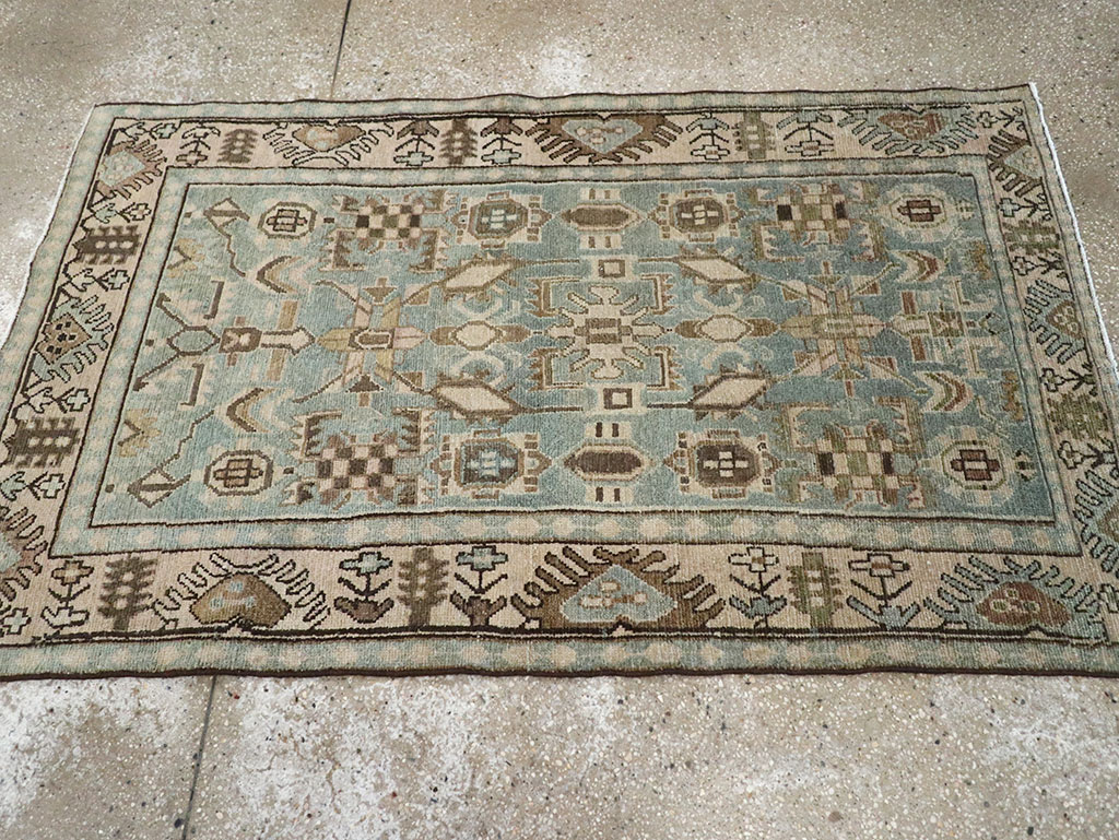 Vintage Persian Malayer Throw Rug, No.32789 - Gss