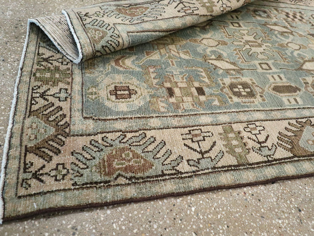 Vintage Persian Malayer Throw Rug, No.32789 - Gss