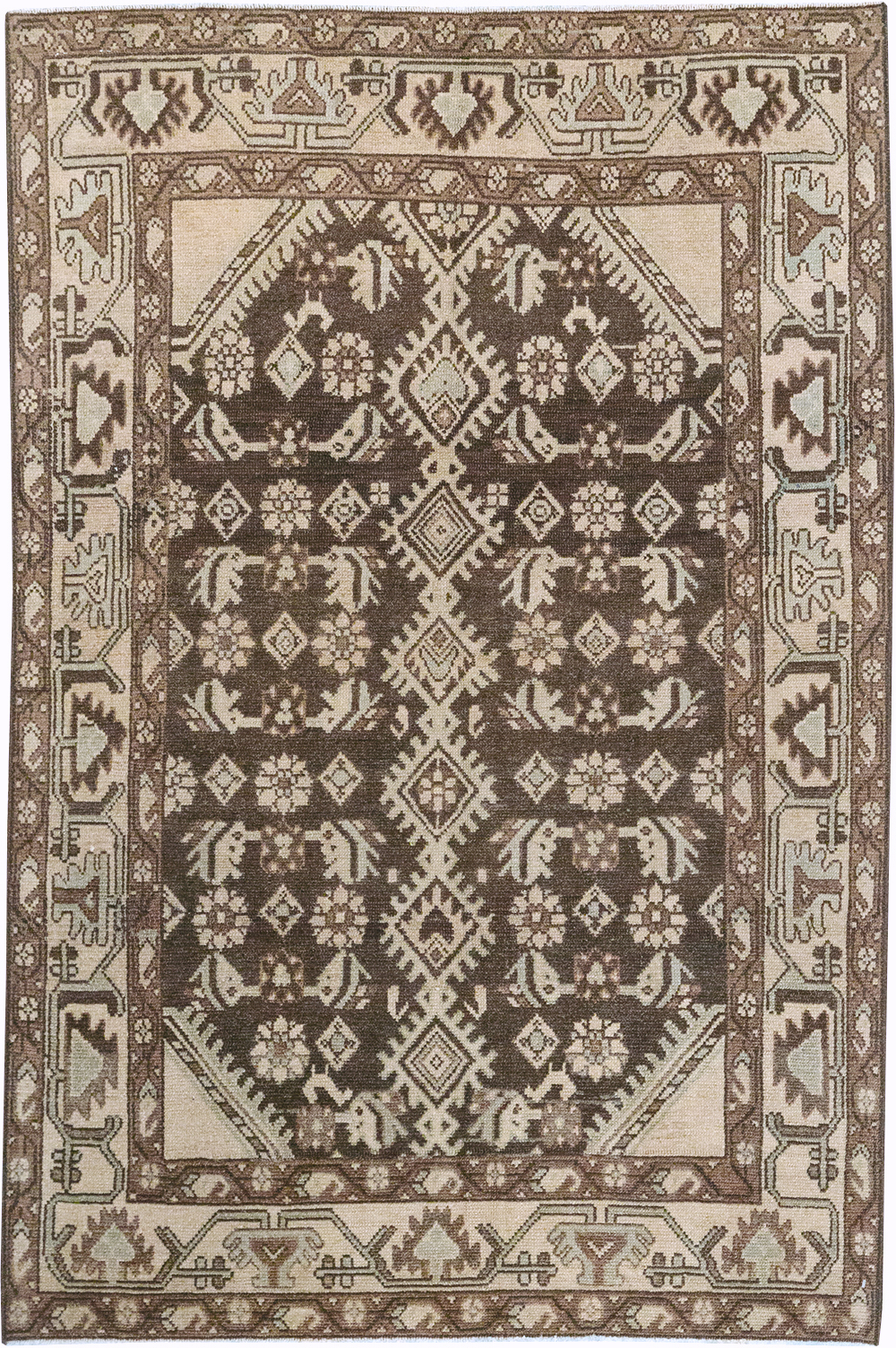 Vintage Persian Malayer Throw Rug, No.32790 - Gss