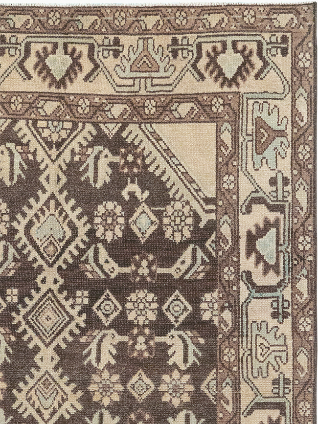 Vintage Persian Malayer Throw Rug, No.32790 - Gss