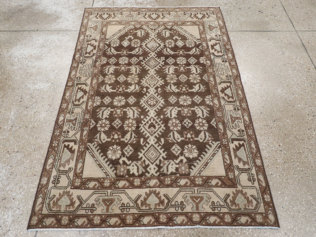 Vintage Persian Malayer Throw Rug, No.32790 - Gss